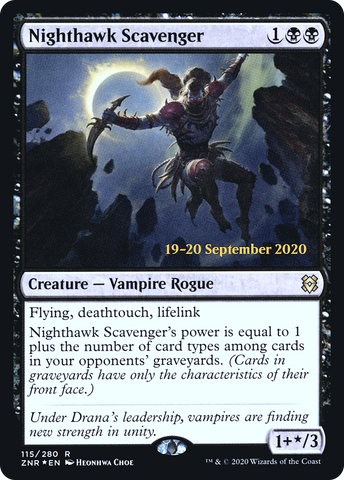 {R} Nighthawk Scavenger [Zendikar Rising Prerelease Promos][PR ZNR 115]