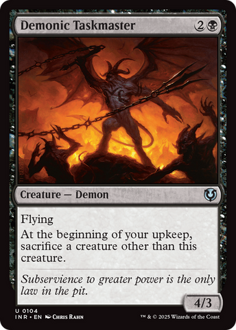 {C} Demonic Taskmaster [Innistrad Remastered][INR 104]