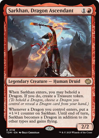 {@R} Sarkhan, Dragon Ascendant (118) [Tarkir: Dragonstorm][TDM 118]