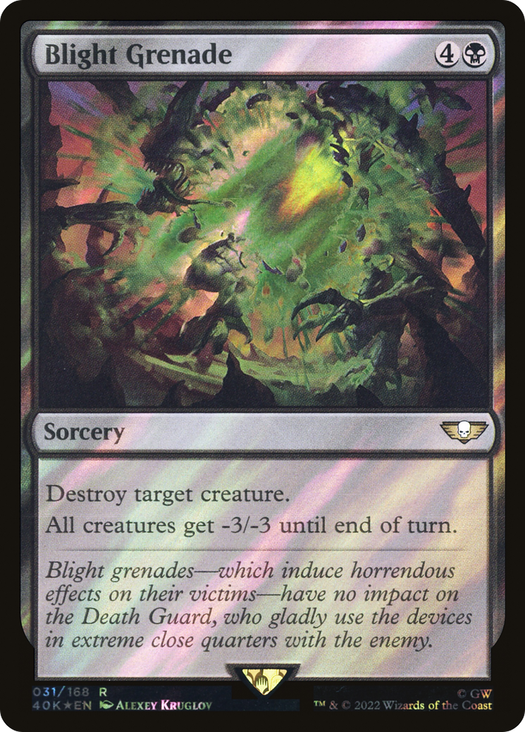{R} Blight Grenade (Surge Foil) [Universes Beyond: Warhammer 40,000][SF 40K 031]