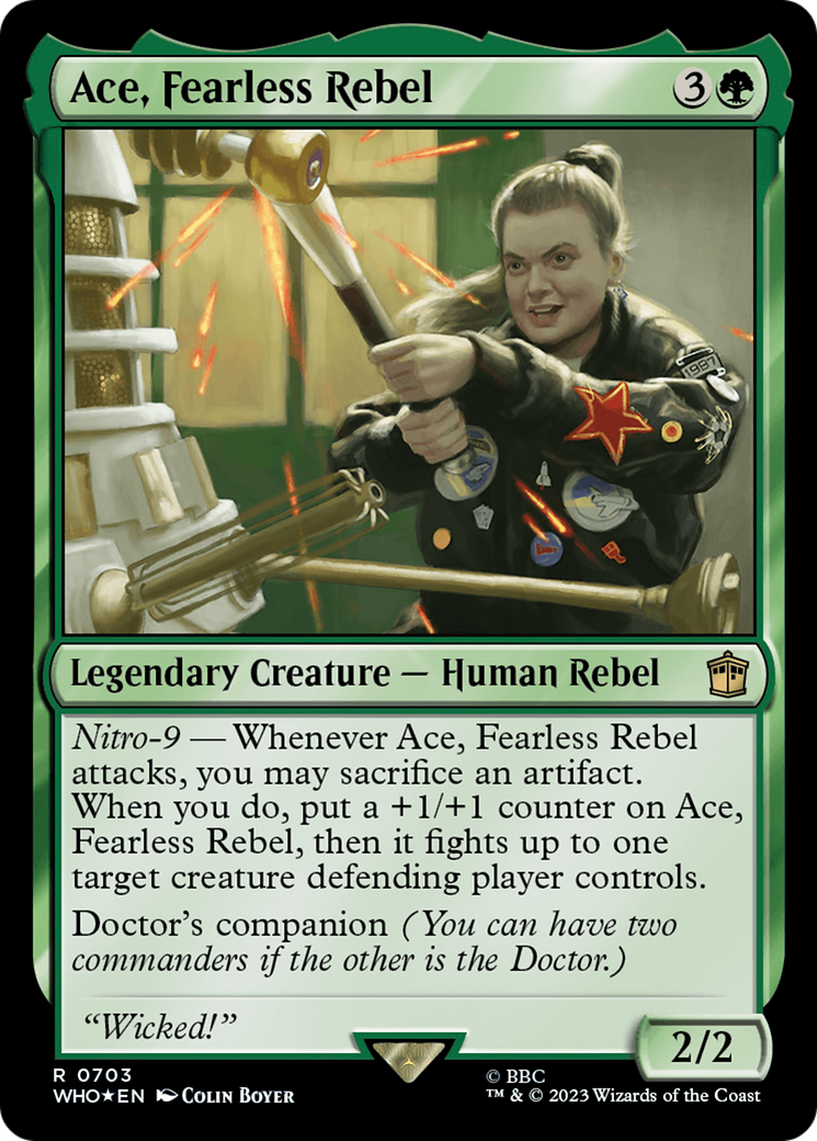 {R} Ace, Fearless Rebel (Surge Foil) [Doctor Who][WHO 703]