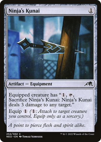 {C} Ninja's Kunai [Kamigawa: Neon Dynasty][NEO 252]