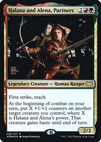 {R} Halana and Alena, Partners [Innistrad: Crimson Vow Prerelease Promos][PR VOW 239]