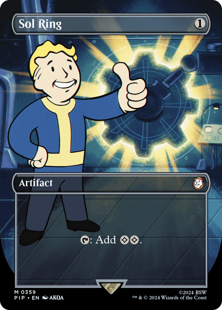 {R} Sol Ring (Borderless) [Fallout][PIP 359] - Misty Mountain Games