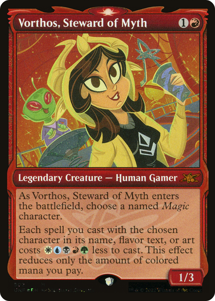 {R} Vorthos, Steward of Myth (Showcase) (Galaxy Foil) [Unfinity][UNF 502]