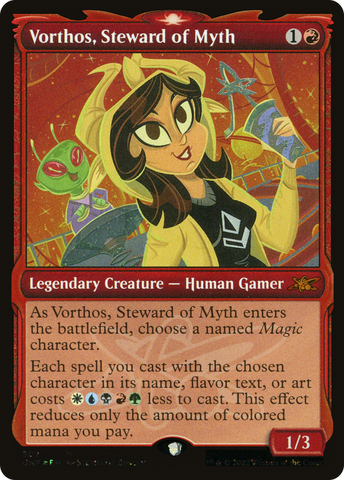 {R} Vorthos, Steward of Myth (Showcase) (Galaxy Foil) [Unfinity][UNF 502]