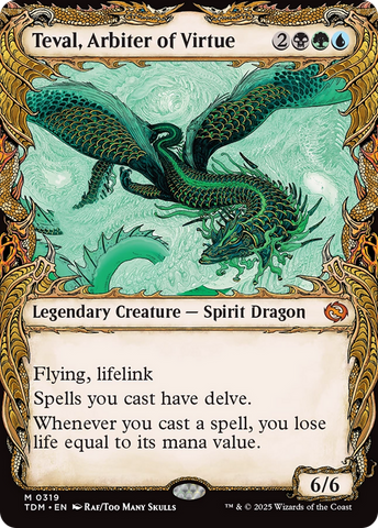 {@R} Teval, Arbiter of Virtue (Showcase) [Tarkir: Dragonstorm][TDM 319]