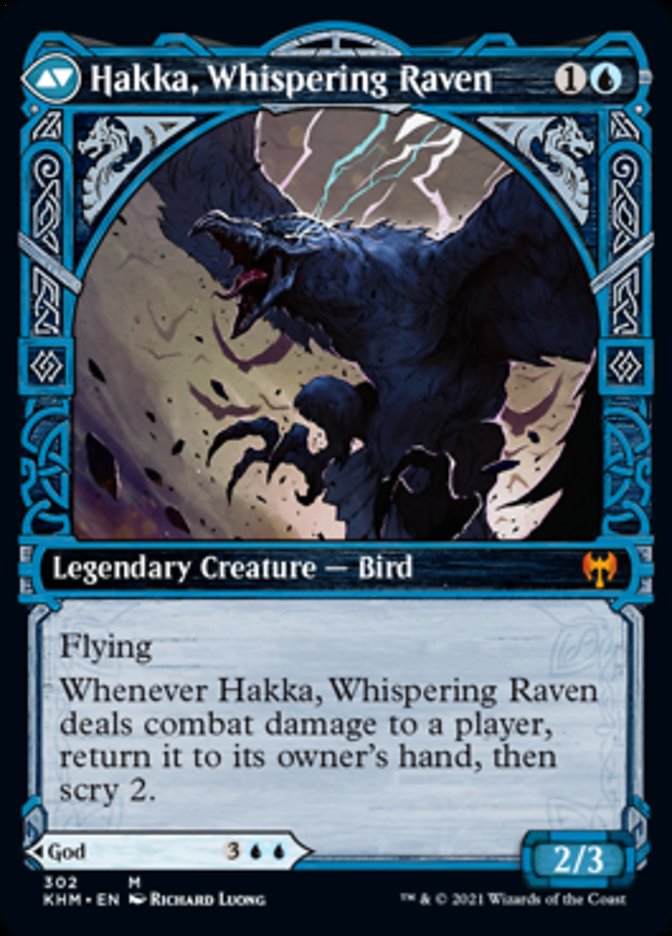 {R} Alrund, God of the Cosmos // Hakka, Whispering Raven (Showcase) [Kaldheim][KHM 302]