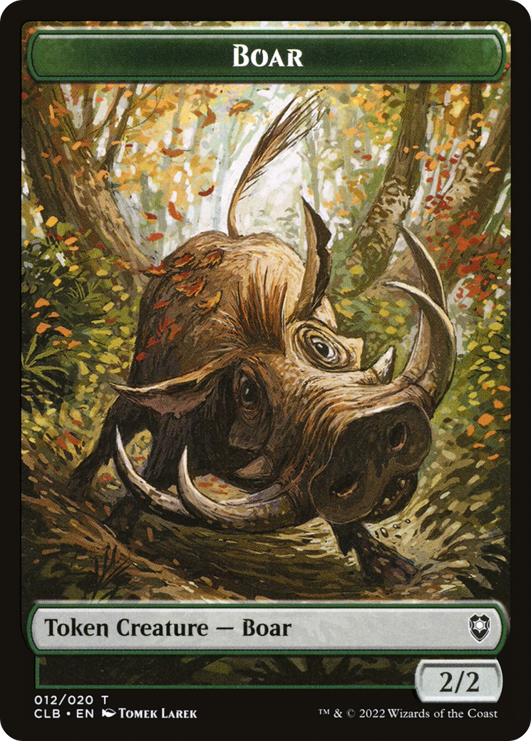 {T} Boar Token [Commander Legends: Battle for Baldur's Gate Tokens][TCLB 012]