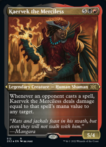 {R} Kaervek the Merciless (Foil Etched) [Double Masters 2022][2X2 512]