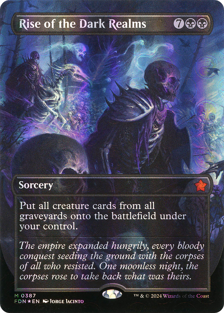 {@R} Rise of the Dark Realms (Borderless) (Mana Foil) [Foundations][FDN 387]