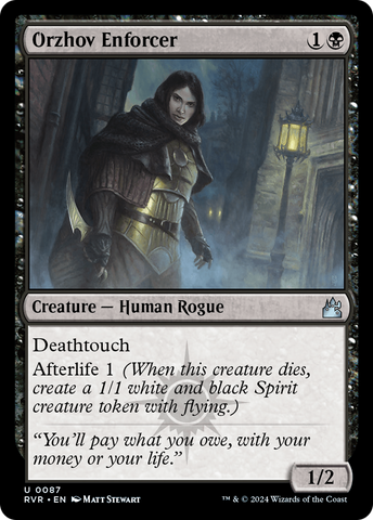 {C} Orzhov Enforcer [Ravnica Remastered][RVR 087]