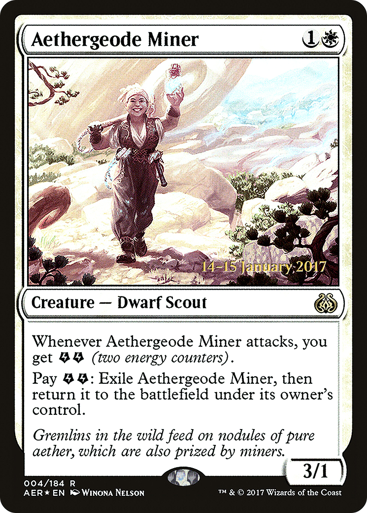 {R} Aethergeode Miner [Aether Revolt Prerelease Promos][PR AER 004]