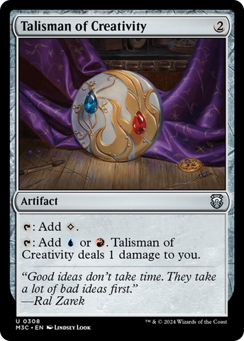 {C} Talisman of Creativity (Ripple Foil) [Modern Horizons 3 Commander][RPF M3C 308]