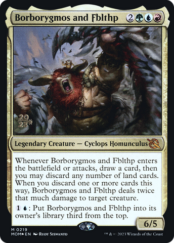 {R} Borborygmos and Fblthp [March of the Machine Prerelease Promos][PR MOM 219]