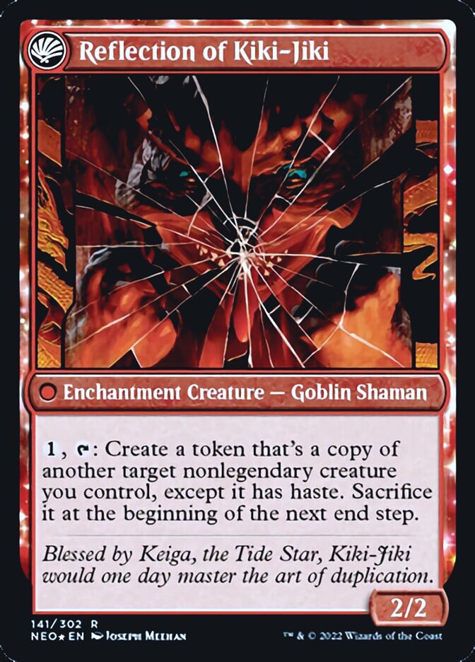 {R} Fable of the Mirror-Breaker // Reflection of Kiki-Jiki [Kamigawa: Neon Dynasty Prerelease Promos][PR NEO 141]