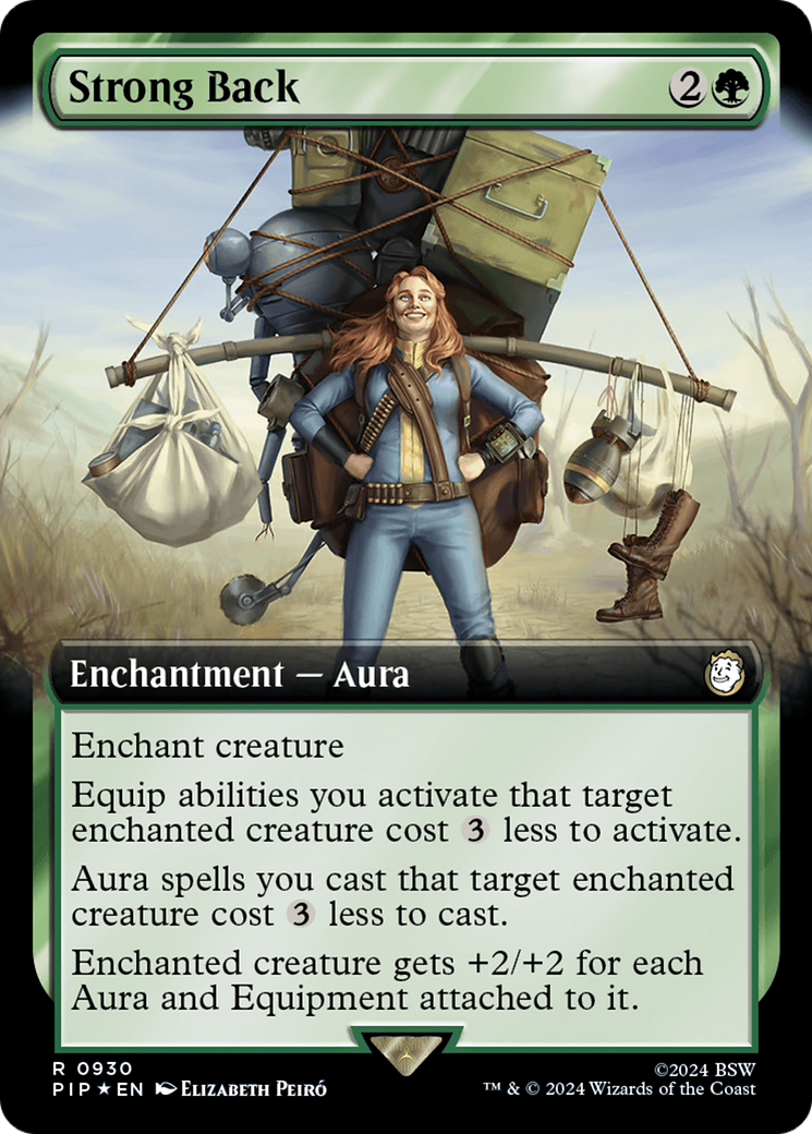{R} Strong Back (Extended Art) (Surge Foil) [Fallout][PIP 930]