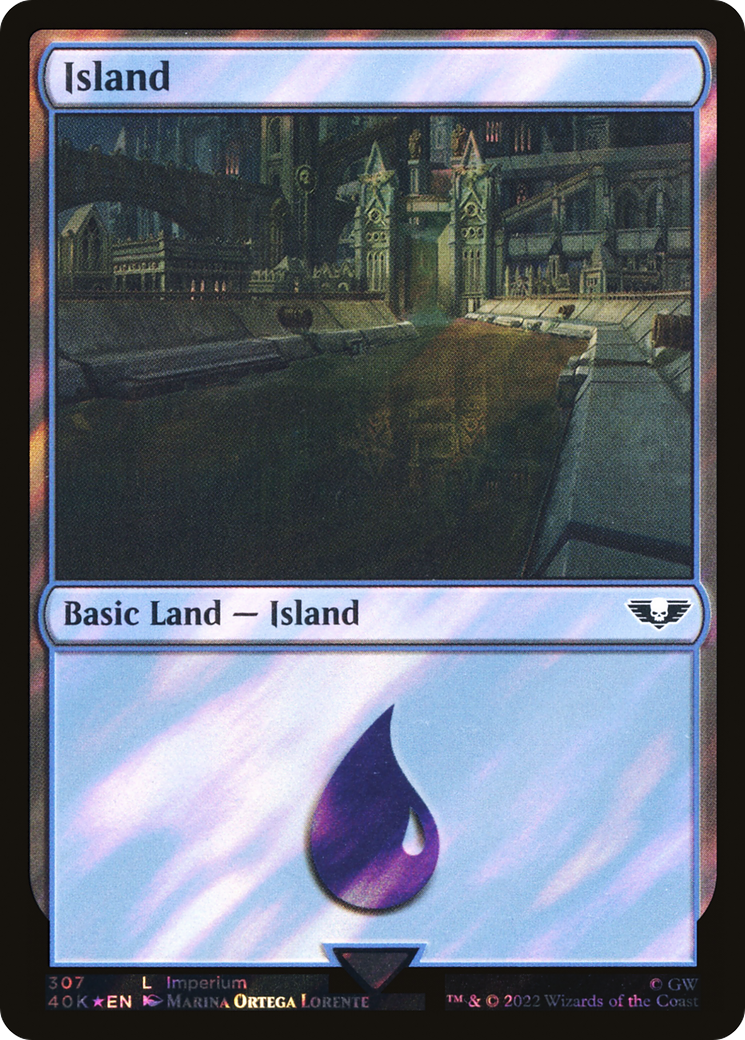 {B}[SFO 40K 307] Island (307) (Surge Foil) [Universes Beyond: Warhammer 40,000]