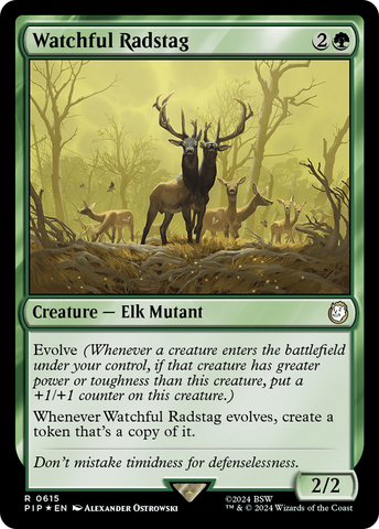 {R} Watchful Radstag (Surge Foil) [Fallout][PIP 615]