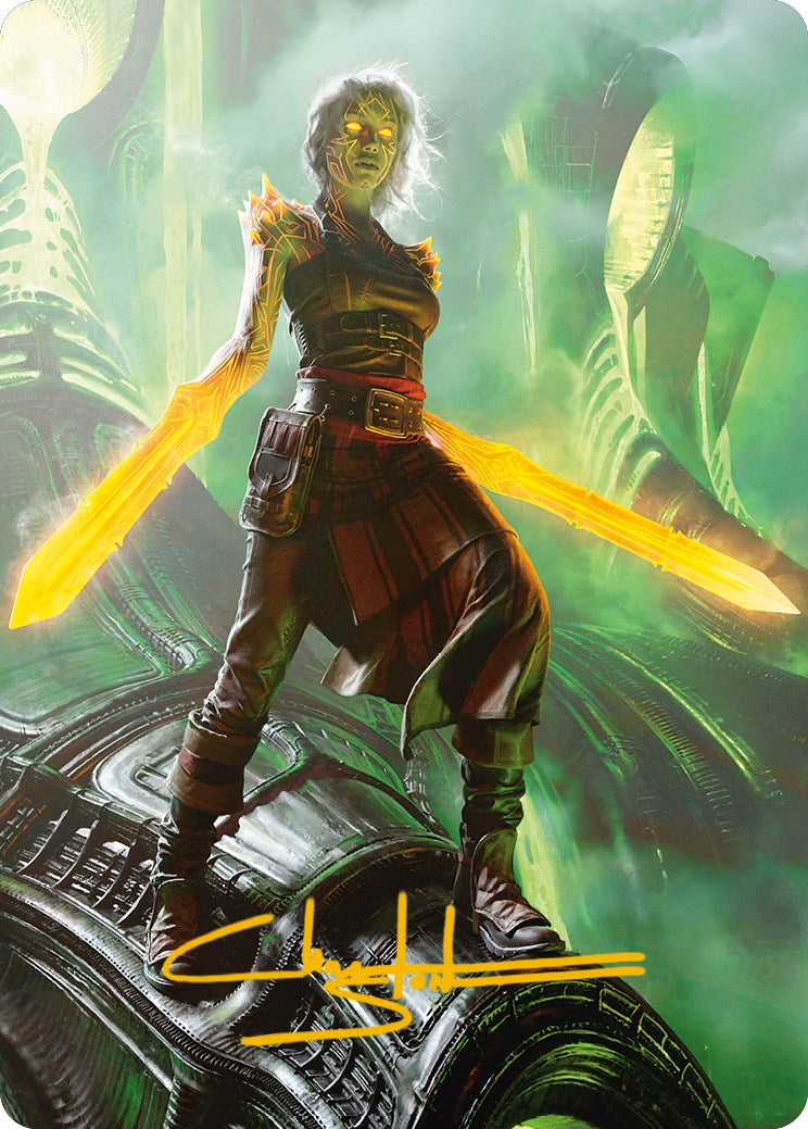 {A} Nahiri, the Unforgiving Art Card (Gold-Stamped Signature) [Phyrexia: All Will Be One Art Series][GS AONE 051]