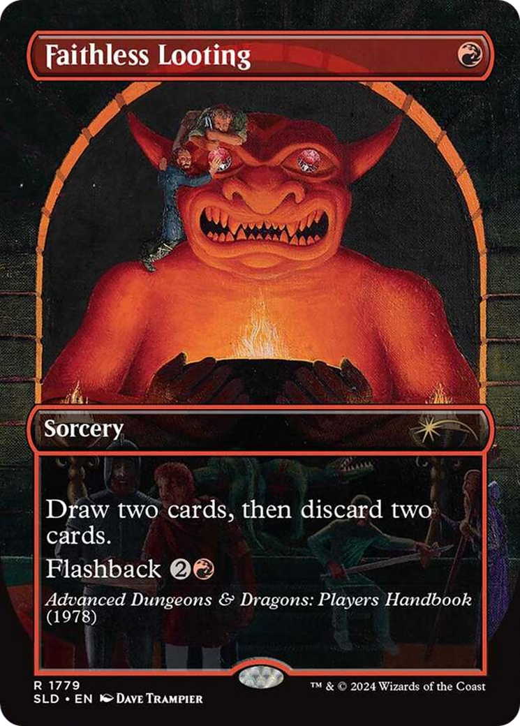 Faithless Looting [SLD-1779]  (Borderless) Foil