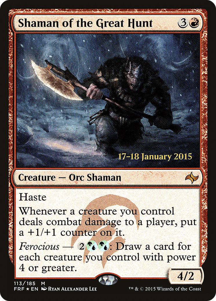 {R} Shaman of the Great Hunt [Fate Reforged Prerelease Promos][PR FRF 113] - Misty Mountain Games