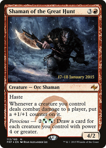 {R} Shaman of the Great Hunt [Fate Reforged Prerelease Promos][PR FRF 113]