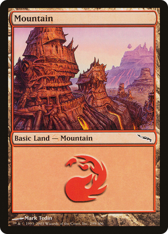 {B}[MRD 299] Mountain (299) [Mirrodin]