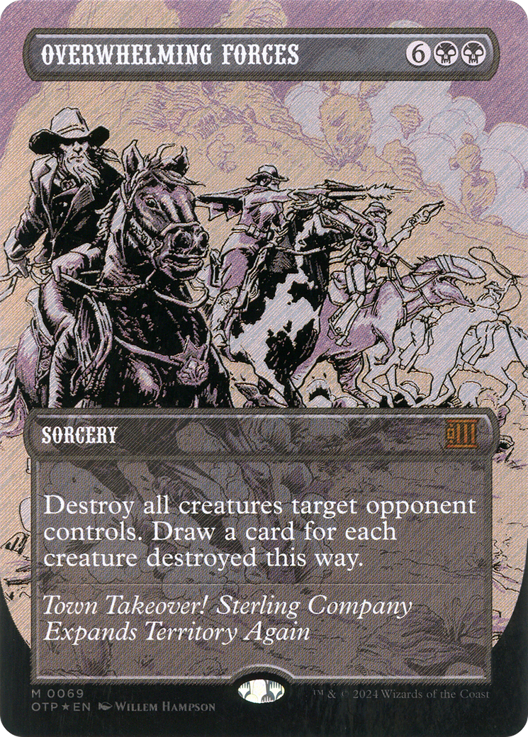 {R} Overwhelming Forces (Textured Foil) [Outlaws of Thunder Junction: Breaking News][OTP 069]