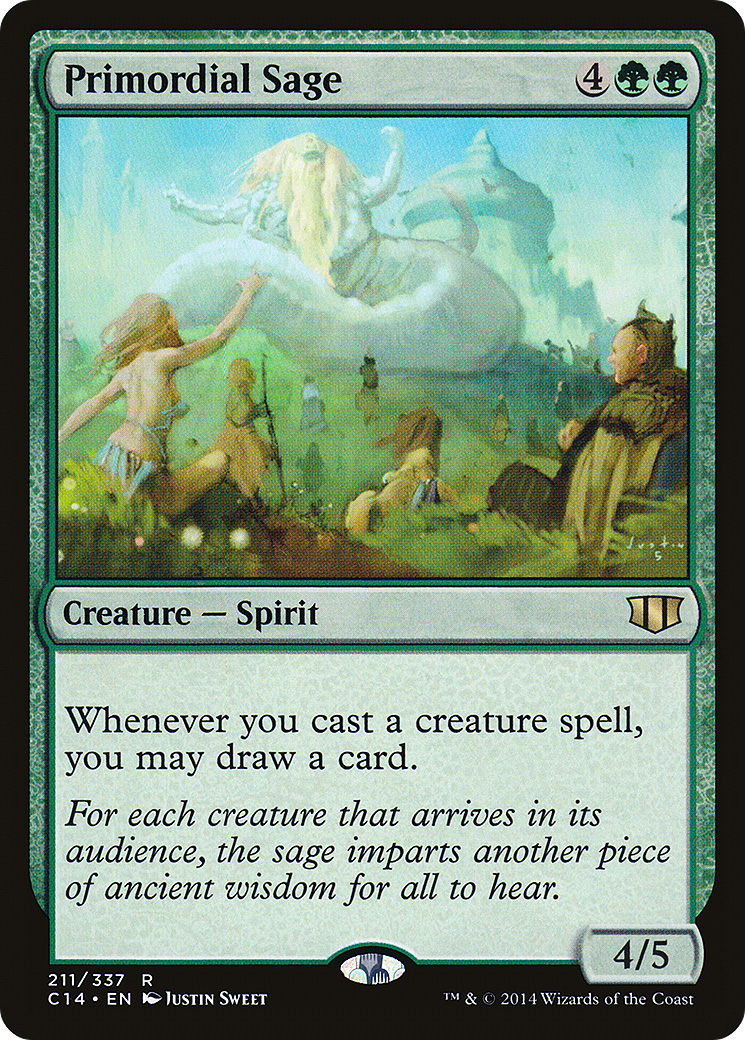 {R} Primordial Sage [Commander 2014][C14 211]