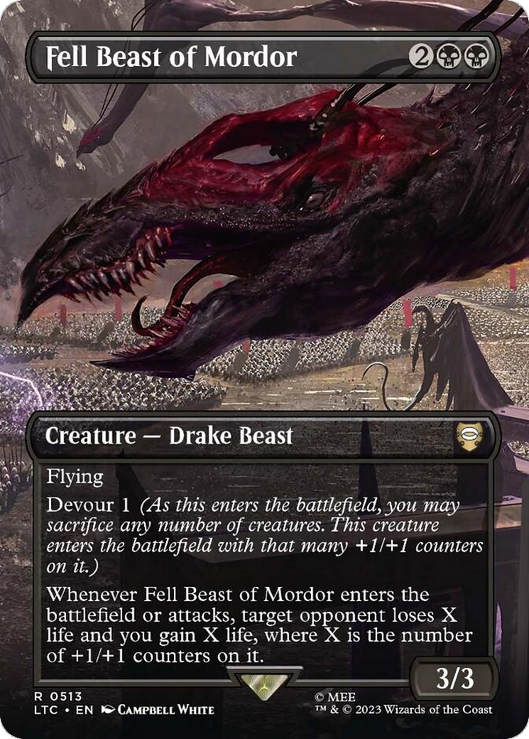 {R} Fell Beast of Mordor (Borderless) [The Lord of the Rings: Tales of Middle-Earth Commander][LTC 513]