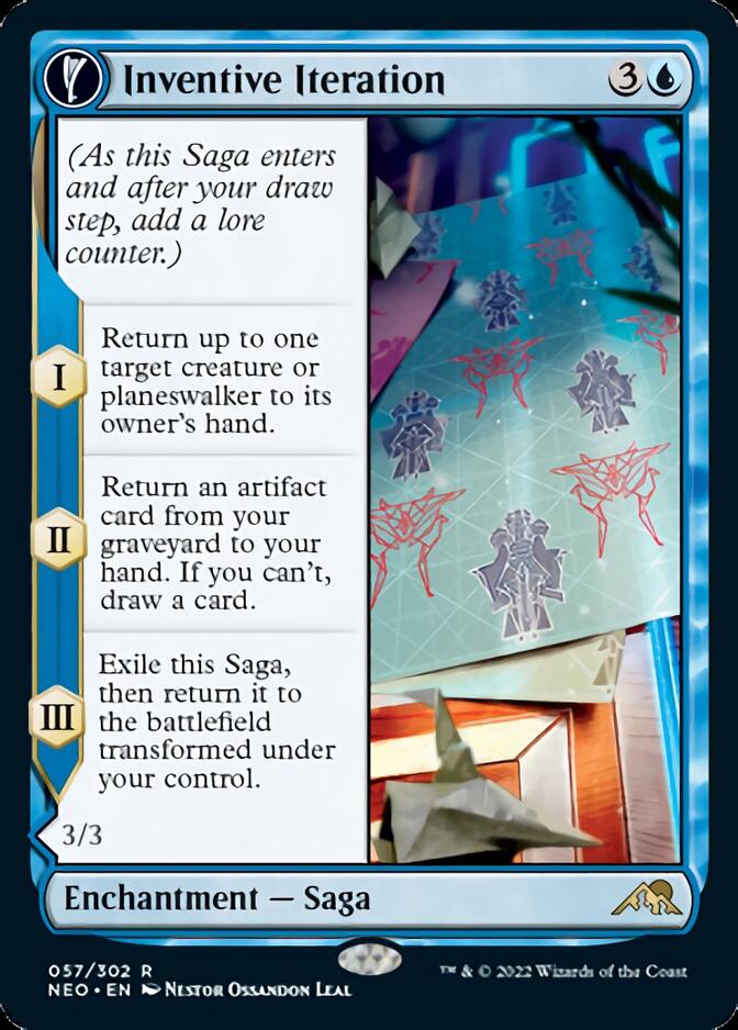 {R} Inventive Iteration // Living Breakthrough [Kamigawa: Neon Dynasty][NEO 057]