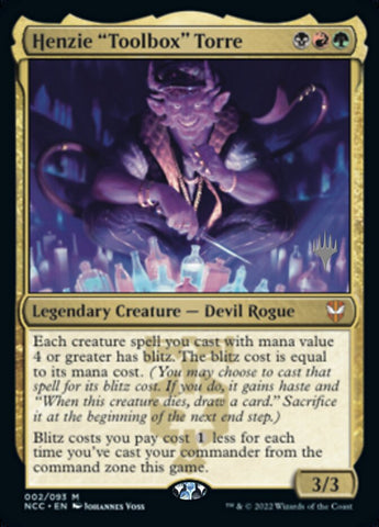 {R} Henzie "Toolbox" Torre (Promo Pack) [Streets of New Capenna Commander Promos][PP NCC 002]