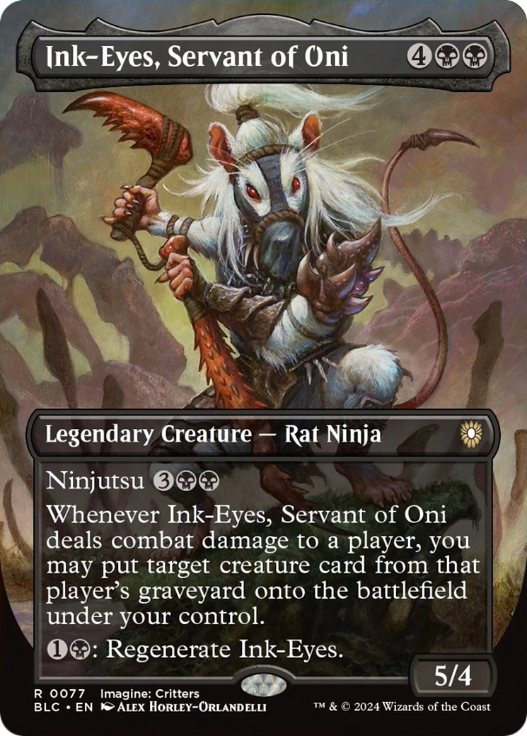 {R} Ink-Eyes, Servant of Oni (Borderless) [Bloomburrow Commander][BLC 077]