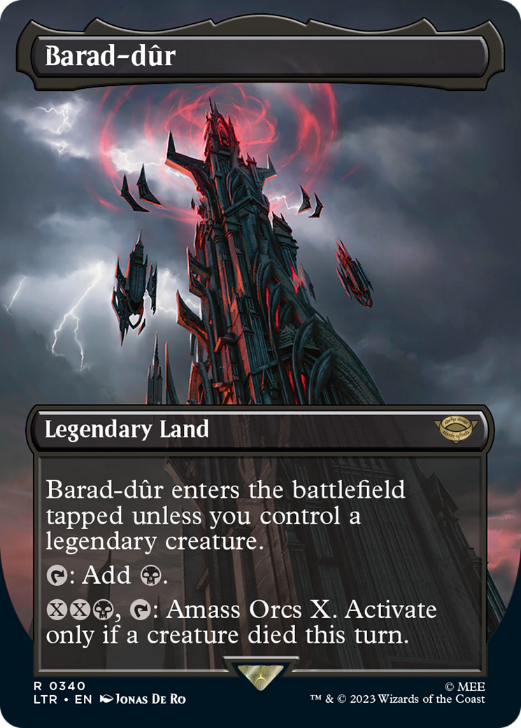 {R} Barad-dur (Borderless Alternate Art) (340) [The Lord of the Rings: Tales of Middle-Earth][LTR 340]