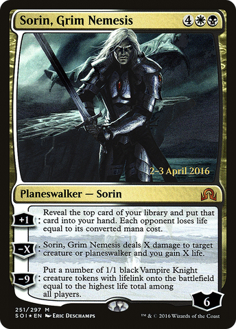 {R} Sorin, Grim Nemesis [Shadows over Innistrad Prerelease Promos][PR SOI 251]