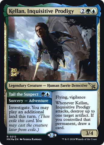 {R} Kellan, Inquisitive Prodigy [Murders at Karlov Manor Prerelease Promos][PR MKM 212]