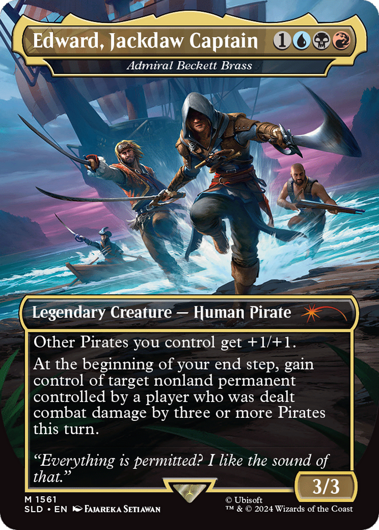 {R} Edward, Jackdaw Captain - Admiral Beckett Brass [Secret Lair Drop Series][SLD 1561]
