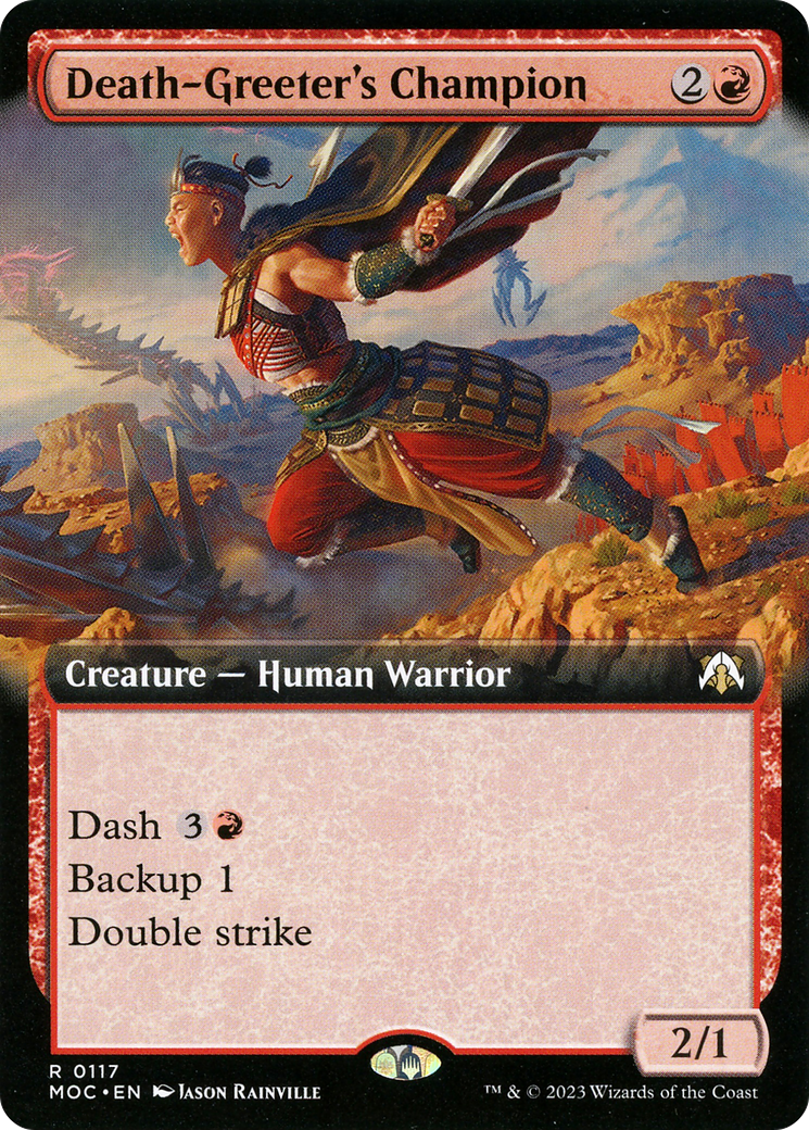 {R} Death-Greeter's Champion (Extended Art) [March of the Machine Commander][MOC 117]