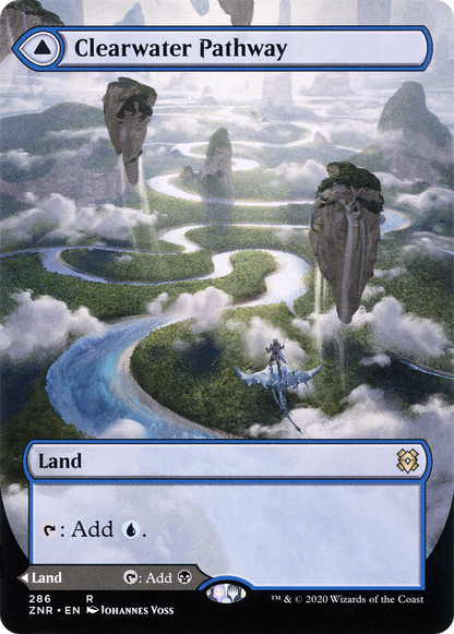 {R} Clearwater Pathway // Murkwater Pathway (Borderless Alternate Art) [Zendikar Rising][ZNR 286]