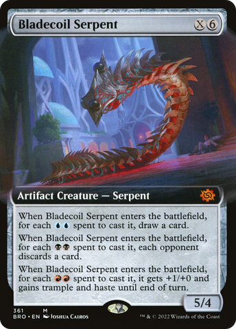 {R} Bladecoil Serpent (Extended Art) [The Brothers' War][BRO 361]