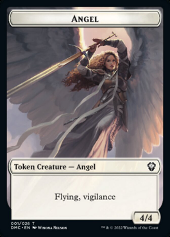 {T} Soldier // Angel Double-sided Token [Dominaria United Tokens][TDMU 004]