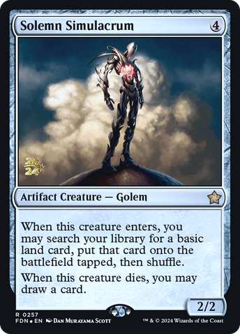 {@R} Solemn Simulacrum [Foundations Prerelease Promos][PR FDN 257]