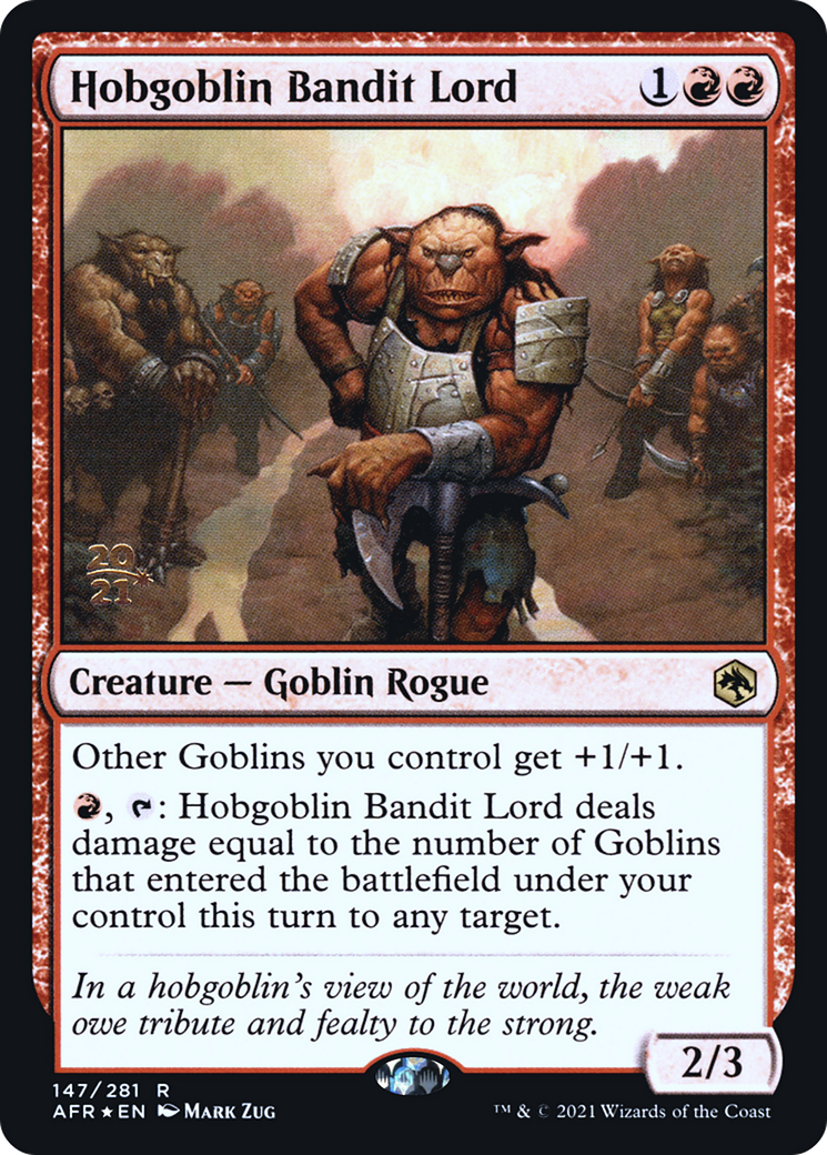 {R} Hobgoblin Bandit Lord [Dungeons & Dragons: Adventures in the Forgotten Realms Prerelease Promos][PR AFR 147]