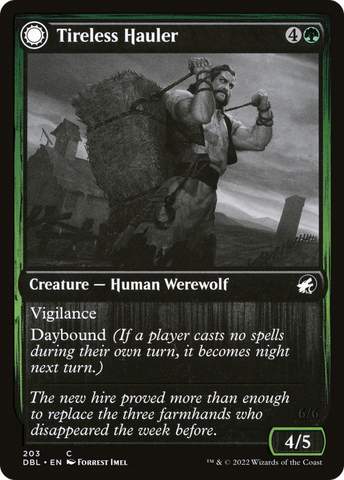 {C} Tireless Hauler // Dire-Strain Brawler [Innistrad: Double Feature][DBL 203]