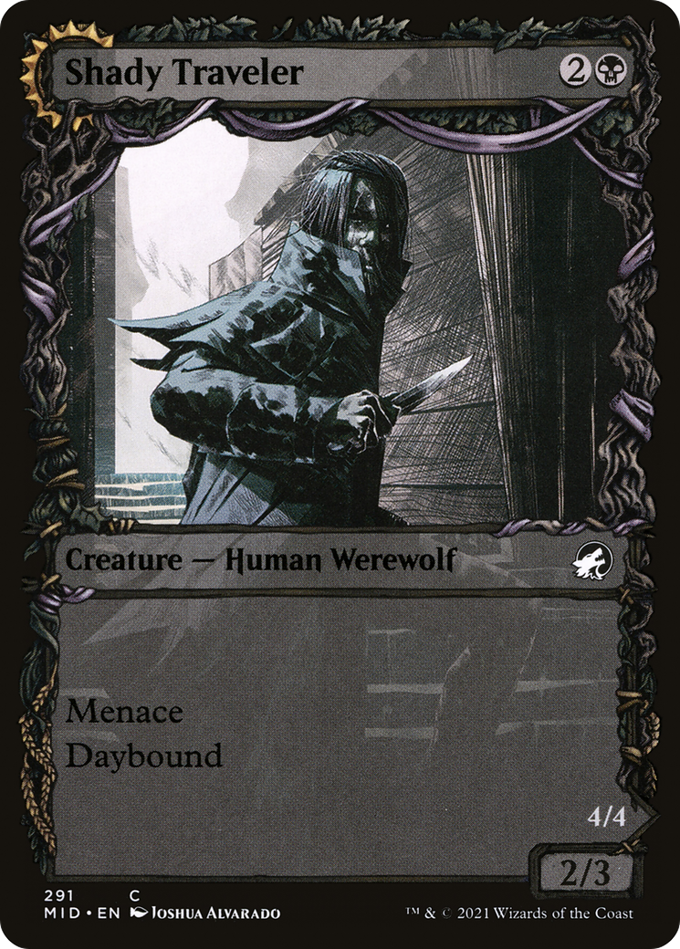 {C} Shady Traveler // Stalking Predator (Showcase Equinox) [Innistrad: Midnight Hunt][MID 291]