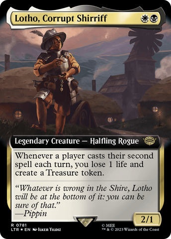 {R} Lotho, Corrupt Shirriff (Extended Art) (Surge Foil) [The Lord of the Rings: Tales of Middle-Earth][LTR 781]