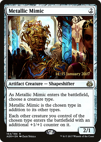 {R} Metallic Mimic [Aether Revolt Prerelease Promos][PR AER 164]