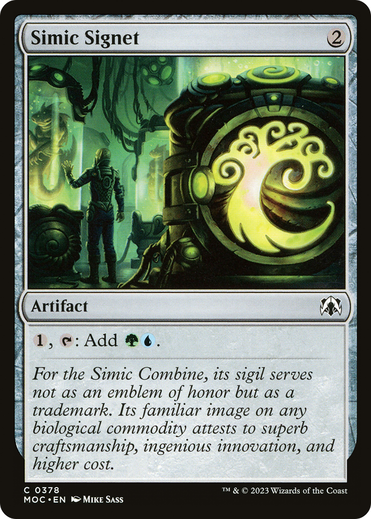 {C} Simic Signet [March of the Machine Commander][MOC 378]