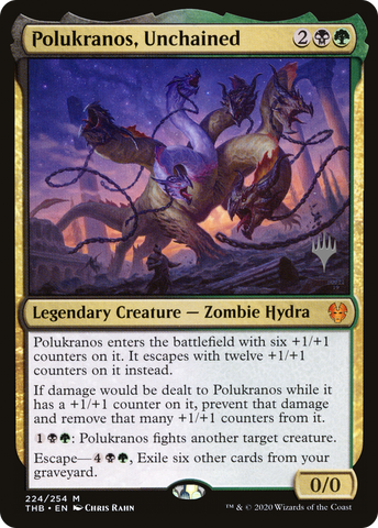 {R} Polukranos, Unchained (Promo Pack) [Theros Beyond Death Promos][PP THB 224]
